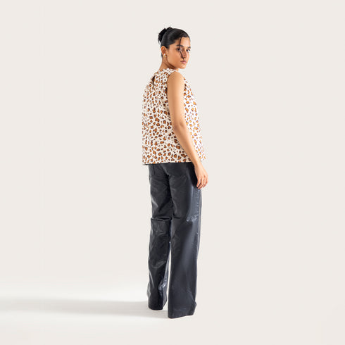 SUEDE LEOPARD TANK TOP